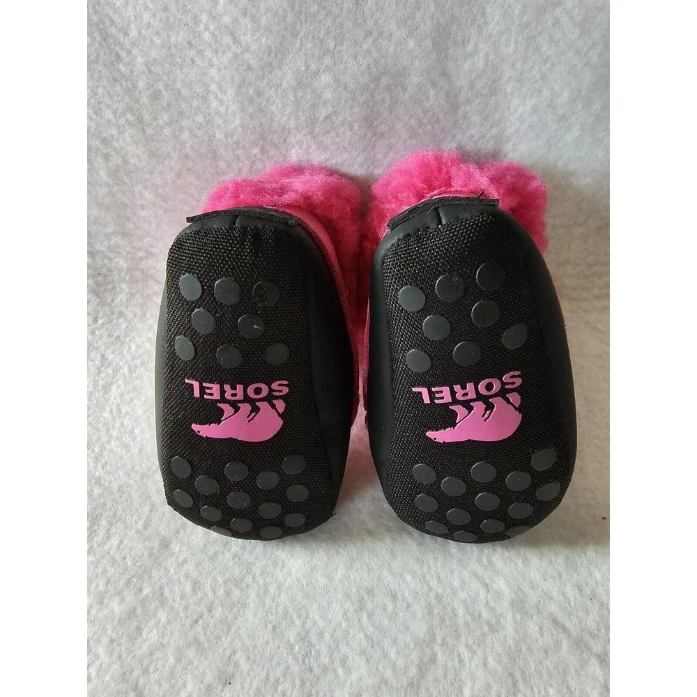 SOREL CARIBOOTIE NEWBORN BOOTIES SHOES BOOTS PINK ICE Infant Size 2
